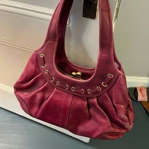 Beautiful burgundy Coach handbag